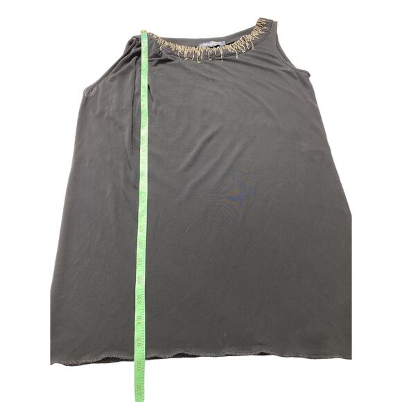 PIAZZA SEMPIONE Black Chain Detail Sleeveless Top Small (Italian 40) Tank Shell - Picture 10 of 10